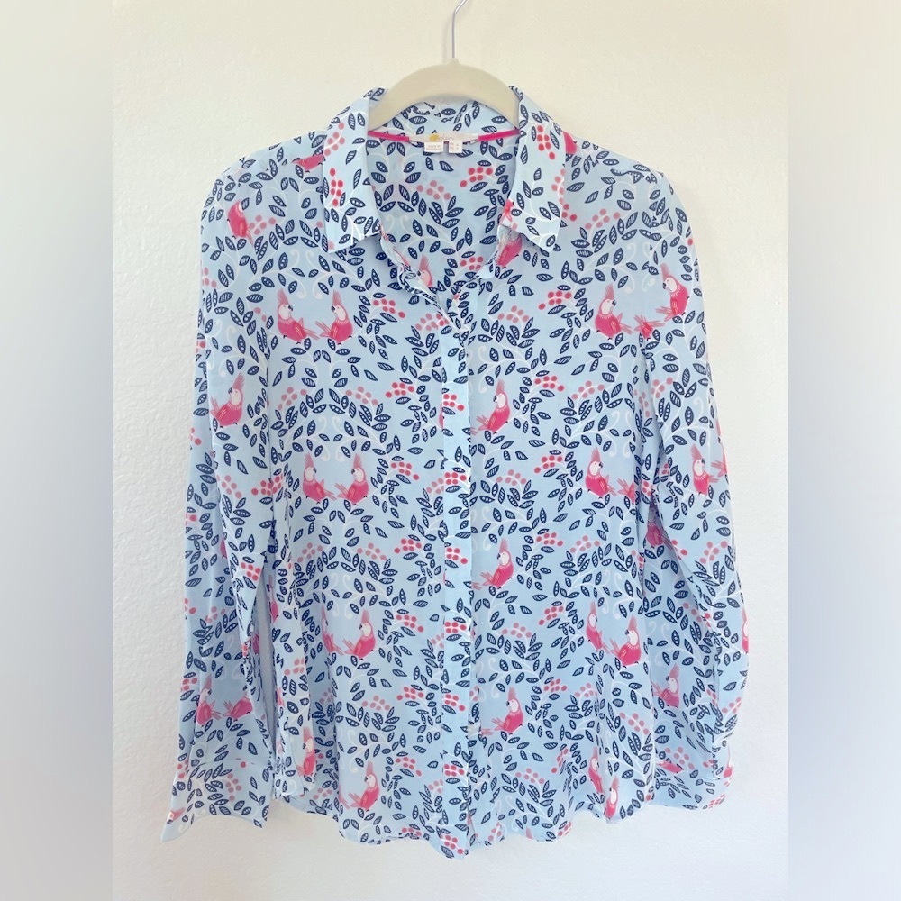 Gorgeous 100% Silk Boden “Connie” Buttondown